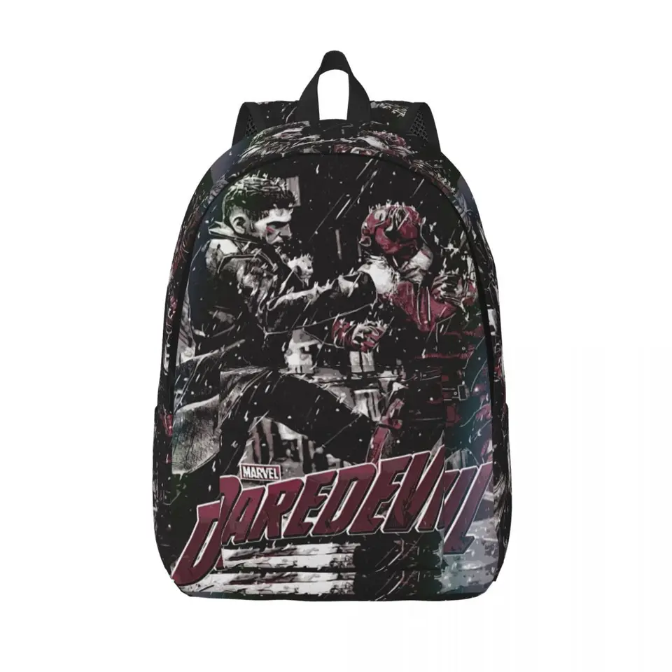 Vlastná 3D tlač Punisher vs Daredevil Canvas Batoh pre superhrdinu školy College Travel Bags Bookbag sa hodí