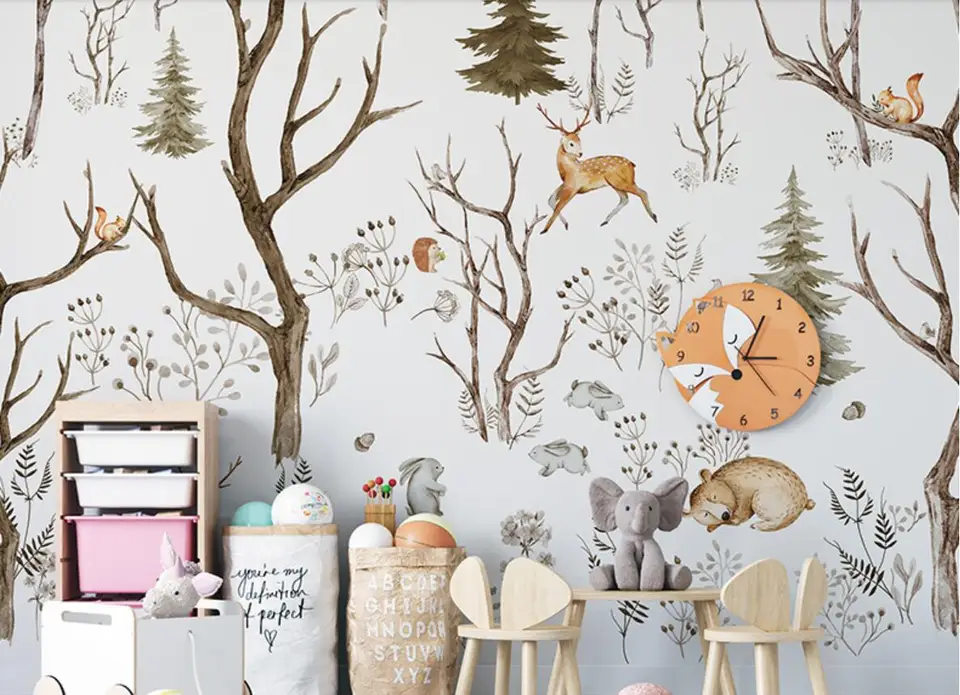 Vlastná 3D umelecká tapeta nástenná maľba karikatúry Nástenný papier pre detskú izbu na pozadie stena Pintado de Pared Papier Domov Dekorácie