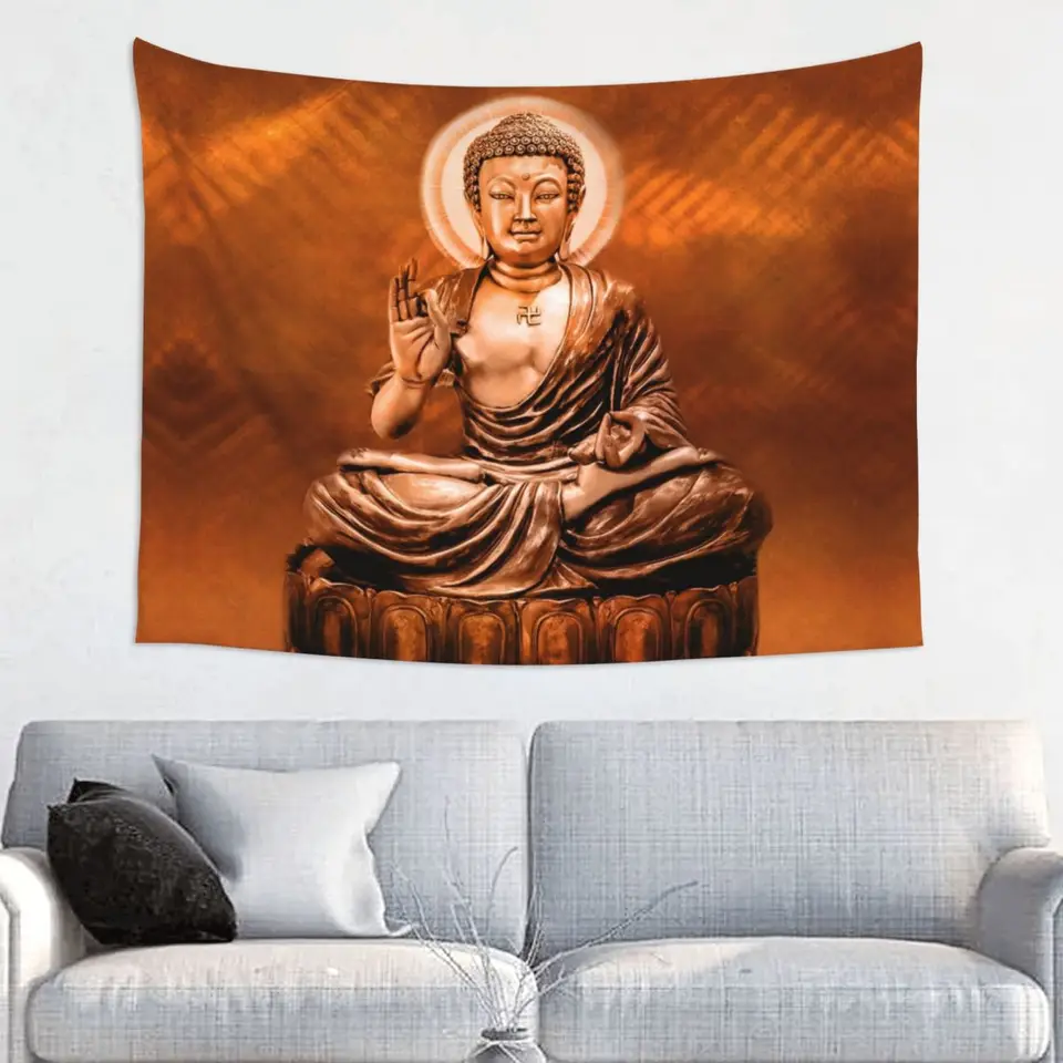 Vlastná Buddha meditácia tapisérie hippie izba dekor budhizmus budhista