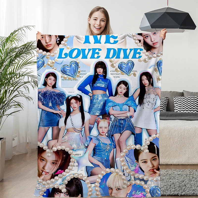 Vlastná fleecová prikrývka pohovka zima teplé hody A-Twices KPOP Bed Kemping zdriemavné mäkké prikrývky King Veľkosť mikrovlákna posteľná bielizeň
