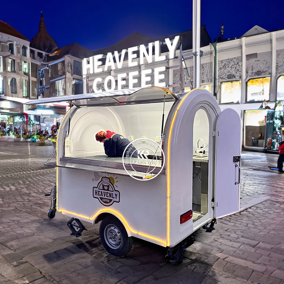 Vlastná koncesná potravina Mobile Kitchen Kuchyňa Plne vybavená pouličná káva zmrzlinová zmrzlina na košík na košíčky s prívesom