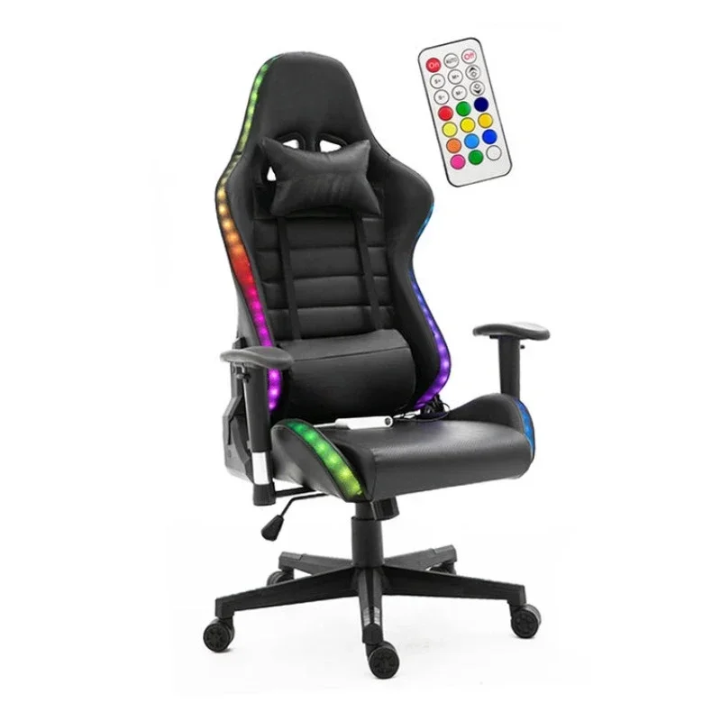 Vlastná kožená stolička pre stoličky LED herné kreslo RGB s LED svetlami