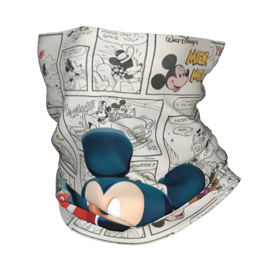 Vlastná Mickey Mouse Minnie Anime Zimná čelenka krk Oriepenie Men Ženy Dnivná kempingová trubica šál tvár Bandana Gaiter