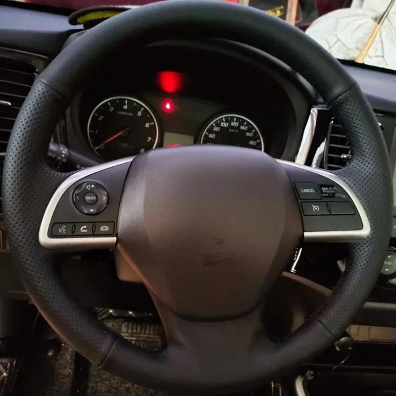 Vlastná mikrovlákna kožená auto na volant na volant pre Mitsubishi Outlander 2013 2014 ASX L200 2015 2016 CAR