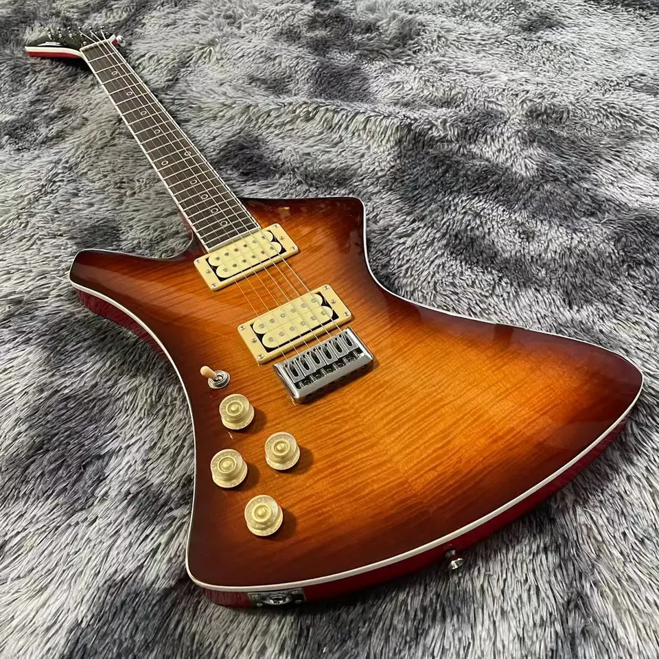 Vlastná plameňová javorová horná ľavá ruka Wash A20 Electric Guitar in Sunburst Color