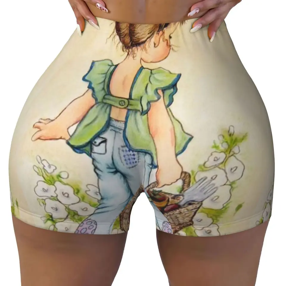 Vlastná Sarah Kay Girl Cartoon Animation Running volejbalové tréningové šortky pre ženy Atletické jogy šortky