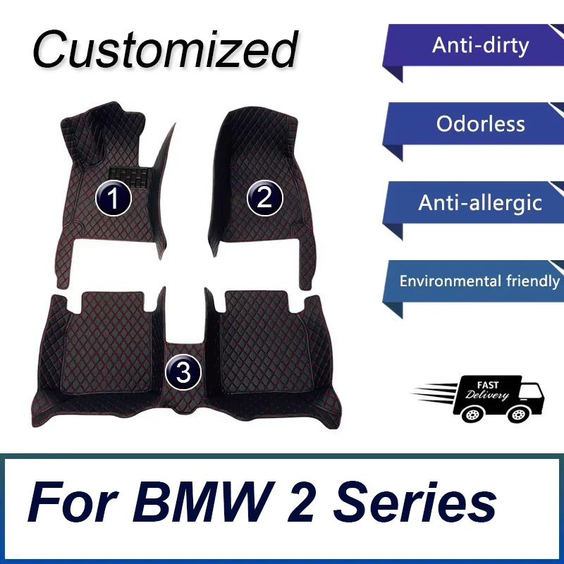 Vlastné 3D plné pokrytie podlahových rohoží pre podlahy pre BMW 2 Series F45 Active Tourer 2013-2020 Rok Interiér Podrobnosti o príslušenstve koberec koberec