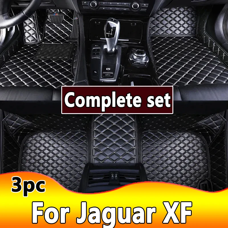 Vlastné automobilové podlahové rohože pre Jaguar XF 2016 2017 2018 2019 Automatické luxusné kožené mužy Dámske autá Matky Plné pokrytie