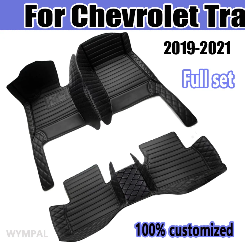 Vlastné automobilové podlahové rohože pre rohože pre Chevrolet Tracker 2019 2020 2021 Automatické luxusné kožené muži Dám