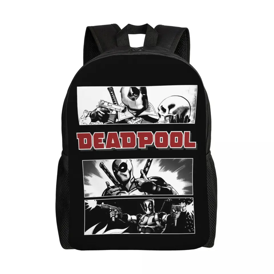 Vlastné Deadpool Poet Boxes Laptop Batoh Men Dámske módne knižné tašky pre vysokoškolské školy Študentské tašky