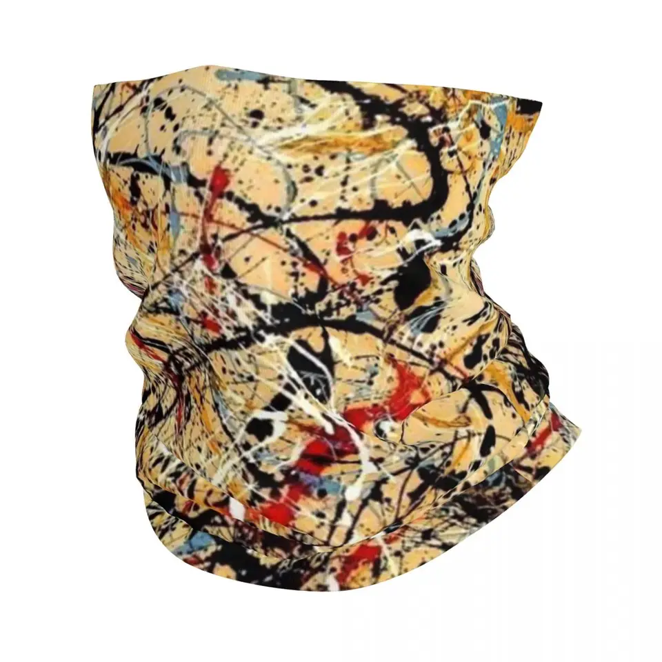 Vlastné farebné popové umenie Abstrakt maskovania graffiti zimná čelenka krk teplý turistická bežecká trubica šál tvár bandana gaiter