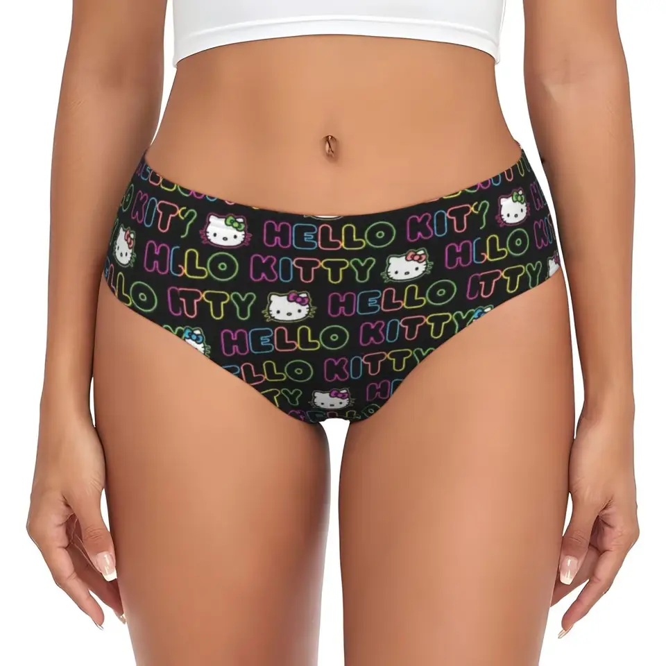 Vlastné Hello Kitty Pattern Stručné nohavičky dámske pohodlie Sanrio spodná bielizeň