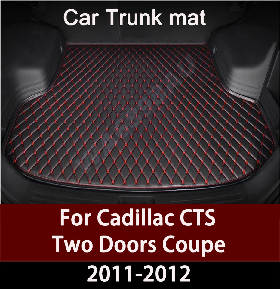 Vlastné kmeňové podložka pre kmeň pre Cadillac CTS Two Dvere Coupe 2012 2012 Automatický interiér Ochranná podložka Anti Dirty Durabler Kožený koberec