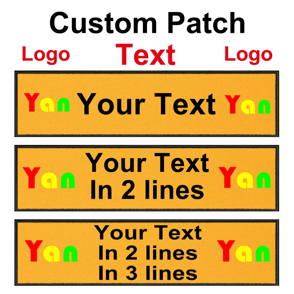 Vlastné logo Patch Názov textových záplat prispôsobených pre odevy tlačené vojenské taktické odznaky prispôsobené na oblečenie šiť diy