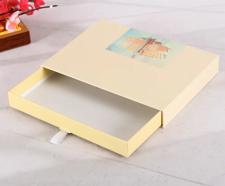 Vlastné matné laminácie šperky darčekové krabičky s penou a Velve, tlačená logová zásuvka Logo Darčekové boxy --- C0142
