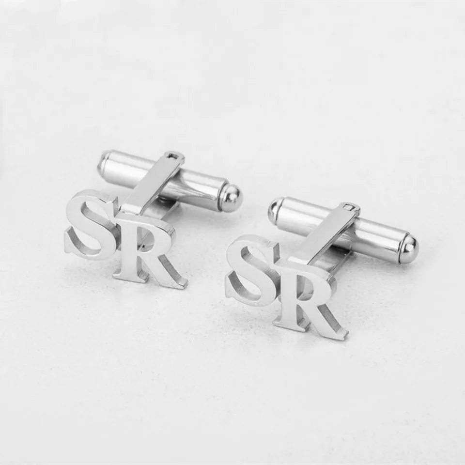 Vlastné meno Cufflinks for Men z nehrdzavejúcej ocele Prispôsobené manžety