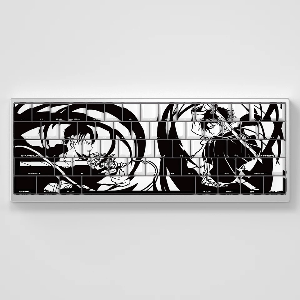 Vlastné PBT KeyCaps Anime Keycap pre útok na Titan Cherry MX Mechanical Keyboard Gaming Hering KeyCap Side