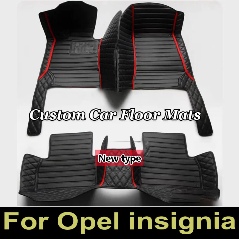 Vlastné podlahové rohože pre Opel Vauxhall Insignia 2009 2010 2011 2012 2013-2016 Kožené koberce automobilové doplnky