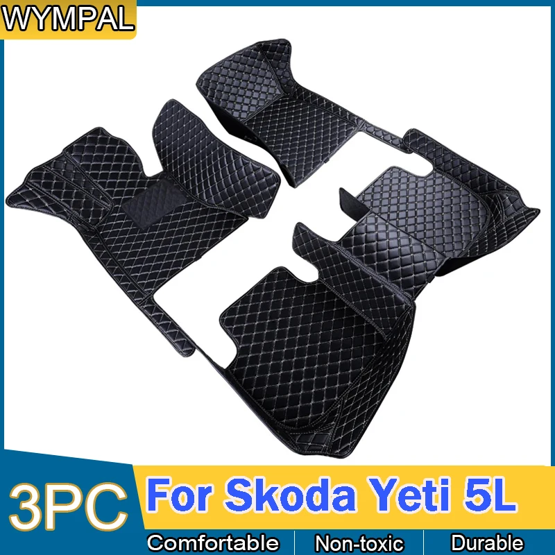 Vlastné podlahové rohože pre podložky pre Skot Yeti 5L 2014 ~ 2017 Automatický interiér Ochranná podložka Anti Dirty Durabler Kožená koberec koberec kufra