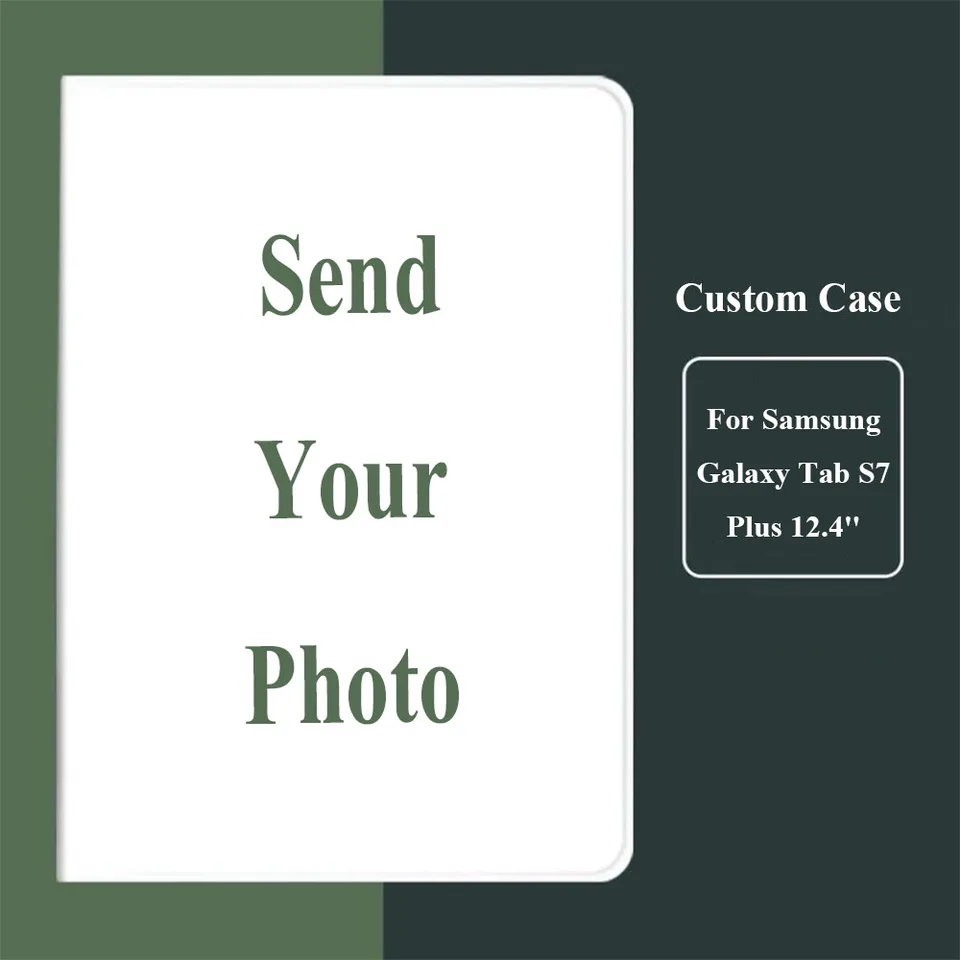 Vlastné puzdro pre Samsung Galaxy Tab S7 Plus 12.4 '' 2020 T970 T975 Funda Cover Cover SAMSUNG TABULE Prispôsobené prípady SOCKOPORPOPTUR