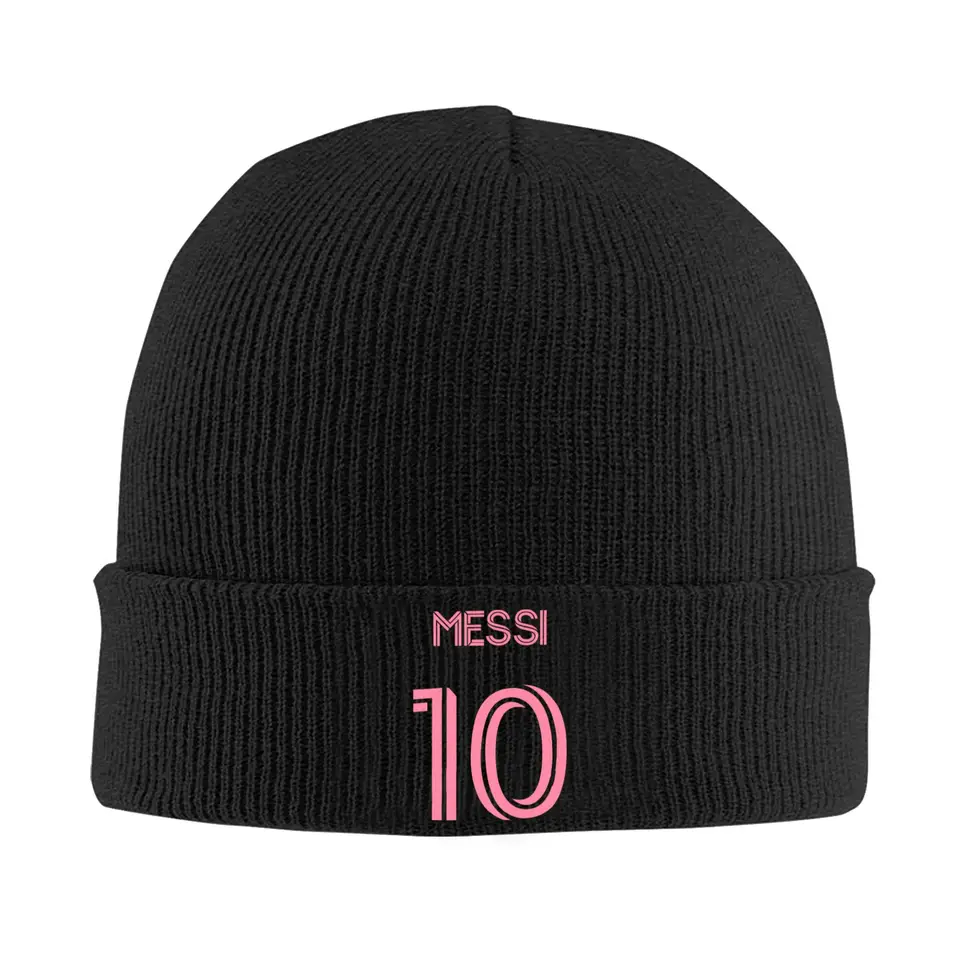 Vlastné ružové messy 10 futbalové kapota klobúk hip hop pletená klobúk Men ženy unisex futbalové zimné teplé lebky čiapky čiapky