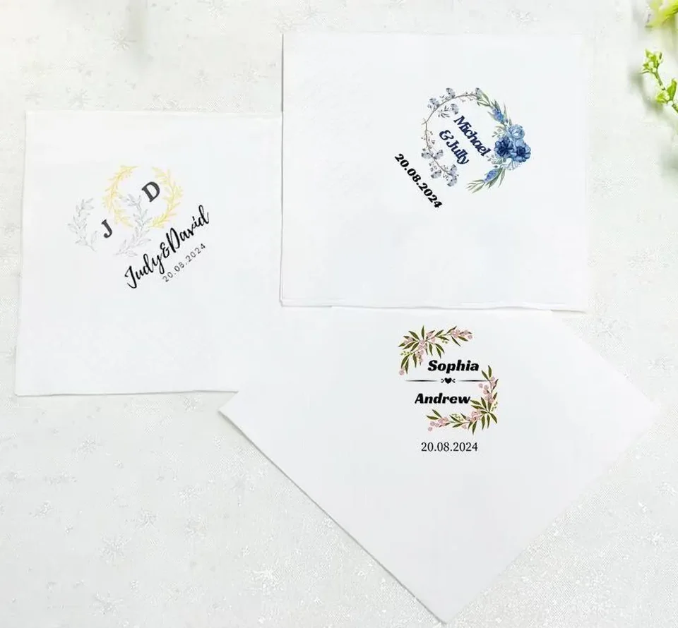 Vlastné svadobné kokteilové obrúsky, personalizované náprhy na nápoje, výročie monogram, k dispozícii obed, obnova sľubov, ANNIVE