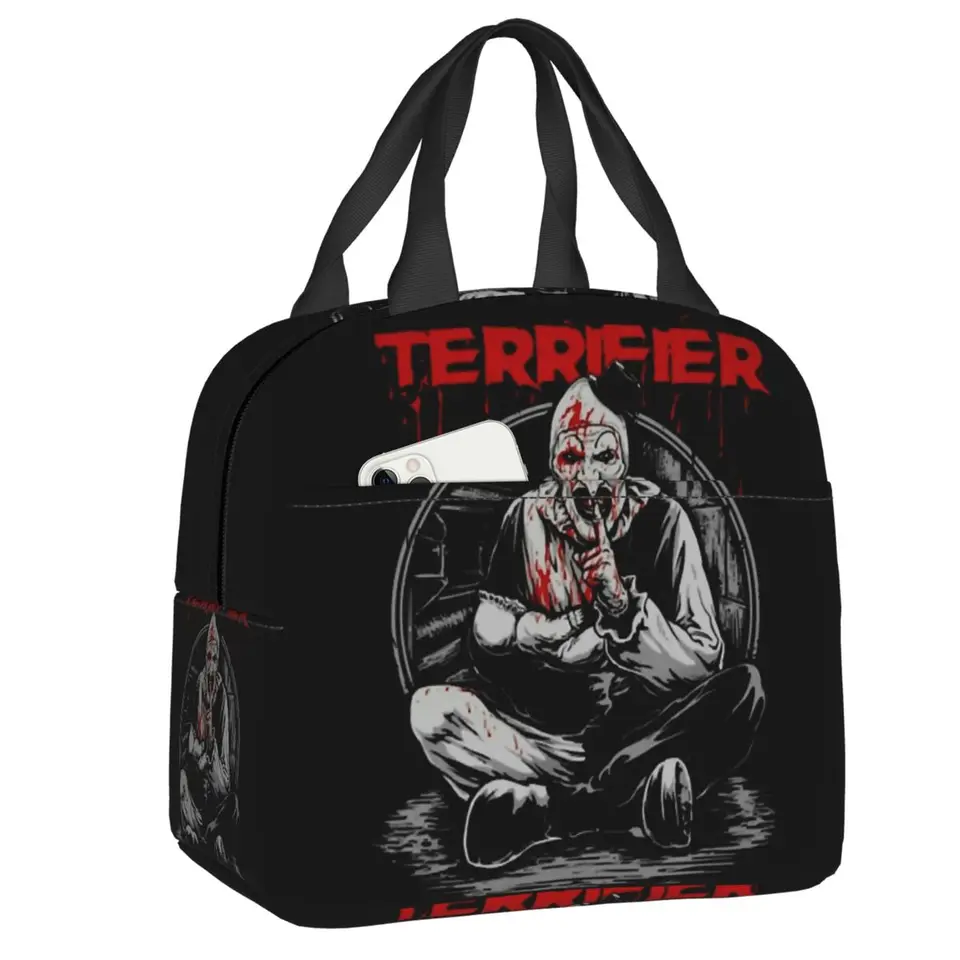 Vlastné teriféry film Horor Art Slasher Halloween Zvyšný obedový box Multifunkčný tepelný chladič jedlá izolovaný obed