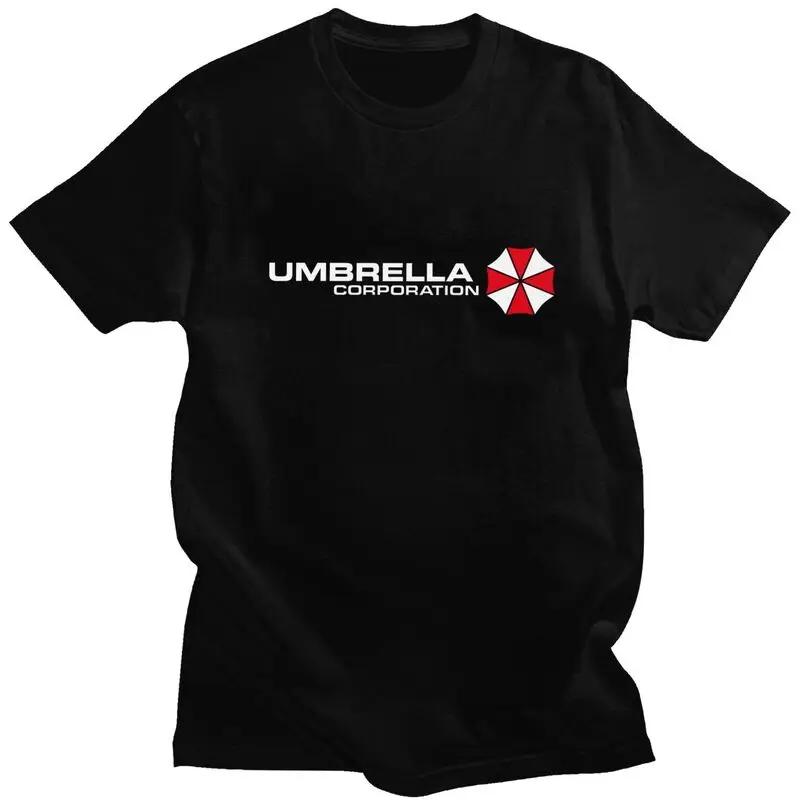Vlastné vtipné korporácie Umbrella T tričko Men s krátkym rukávom Videohra tričká Tlačené tričká TEE Pravidelné fit Tshirts Darček