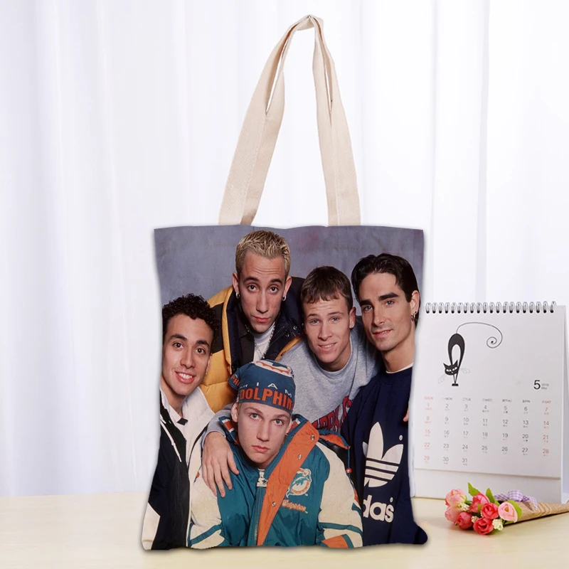 Vlastný backstreet Boys Tote Bag Women Women Canvas Table Bags Ekologické opätovne použiteľné nákupné tašky cestovanie pláže Príležitostná užitočná taška na rameno