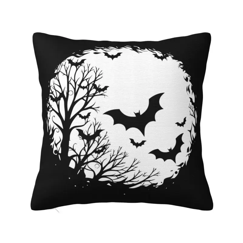 Vlastný Halloween Spooky Bat Moon vankúšový kryt 45*45 cm mäkký hádzanie vankúš v obývacej izbe dekorácie pohovka stoličky vankúš