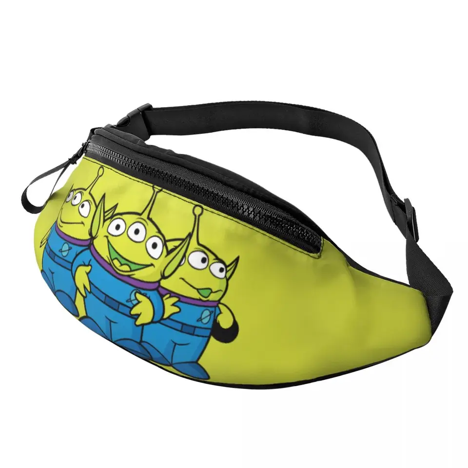Vlastný hračkársky príbeh mimozemšťanov Fanny Pack Ženy Muži Anime manga krížový pás v taške na cestovanie do telefónu Peniaze na puzdro