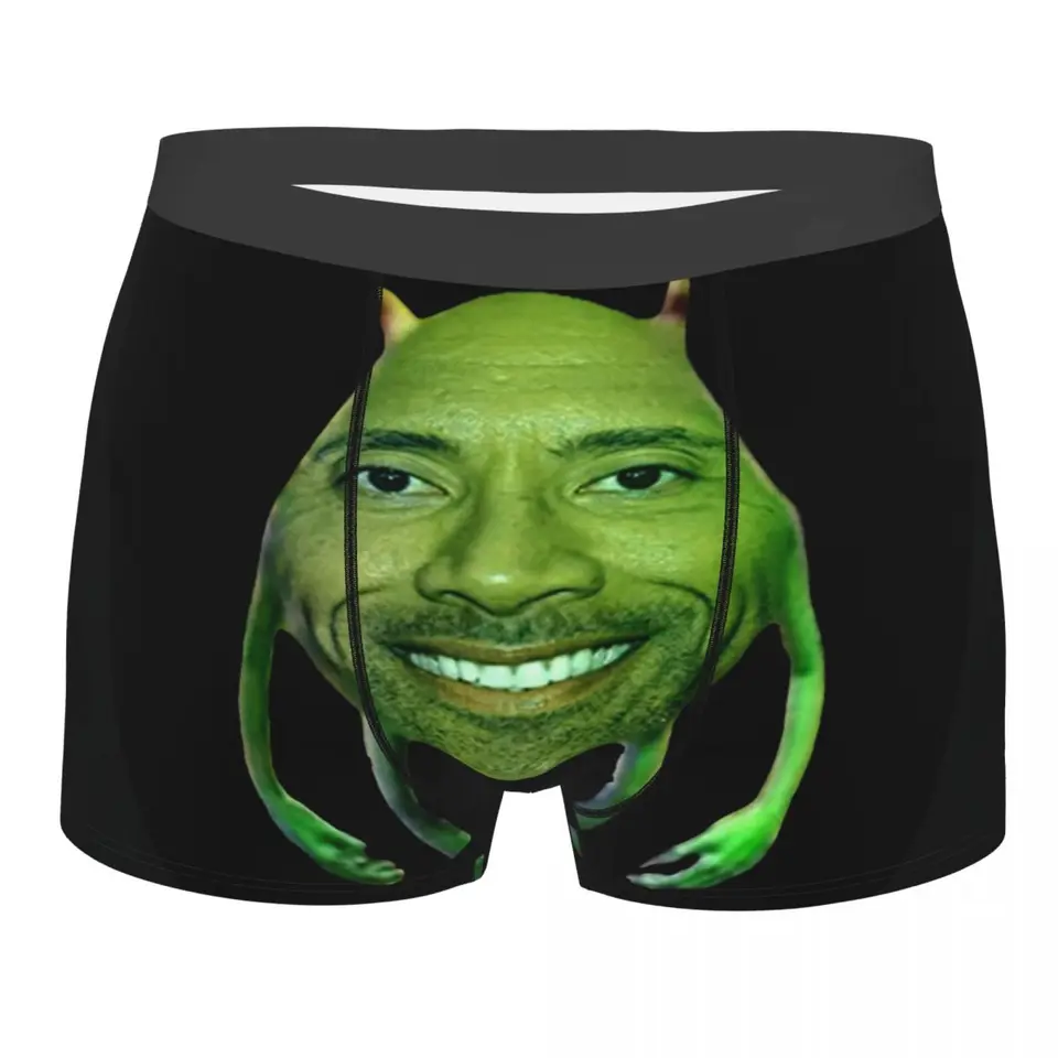 Vlastný muž Cool Dwayne The Rock Johnson Meme Underwear Boxer Briefs Soft Shorts Pankties spodky