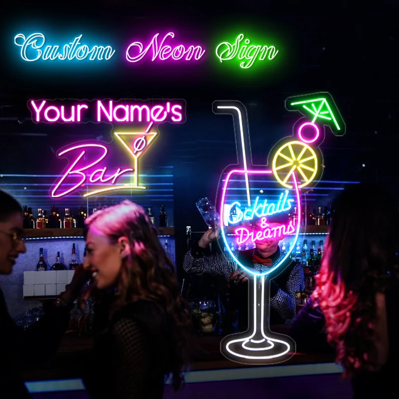 Vlastný neónový znak LED listu Vytvorte si vlastné neónové znakové slovo značka logo bar dj mená hudobná darček svadobná izba dekor dropshipping