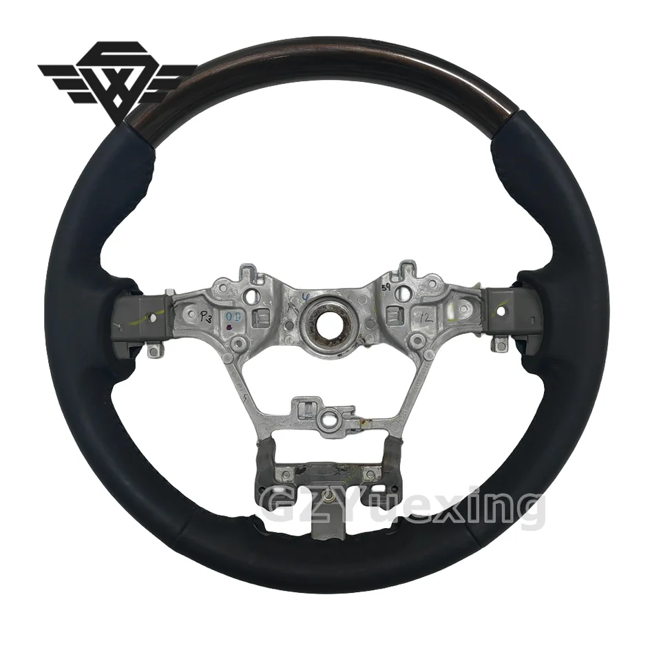 Vlastný volant zŕn na drevo pre Toyota Hiace Revo Fortuner Innova Vigo 2011 až 2018 Klavírny čierny volant uhlíkové vlákno