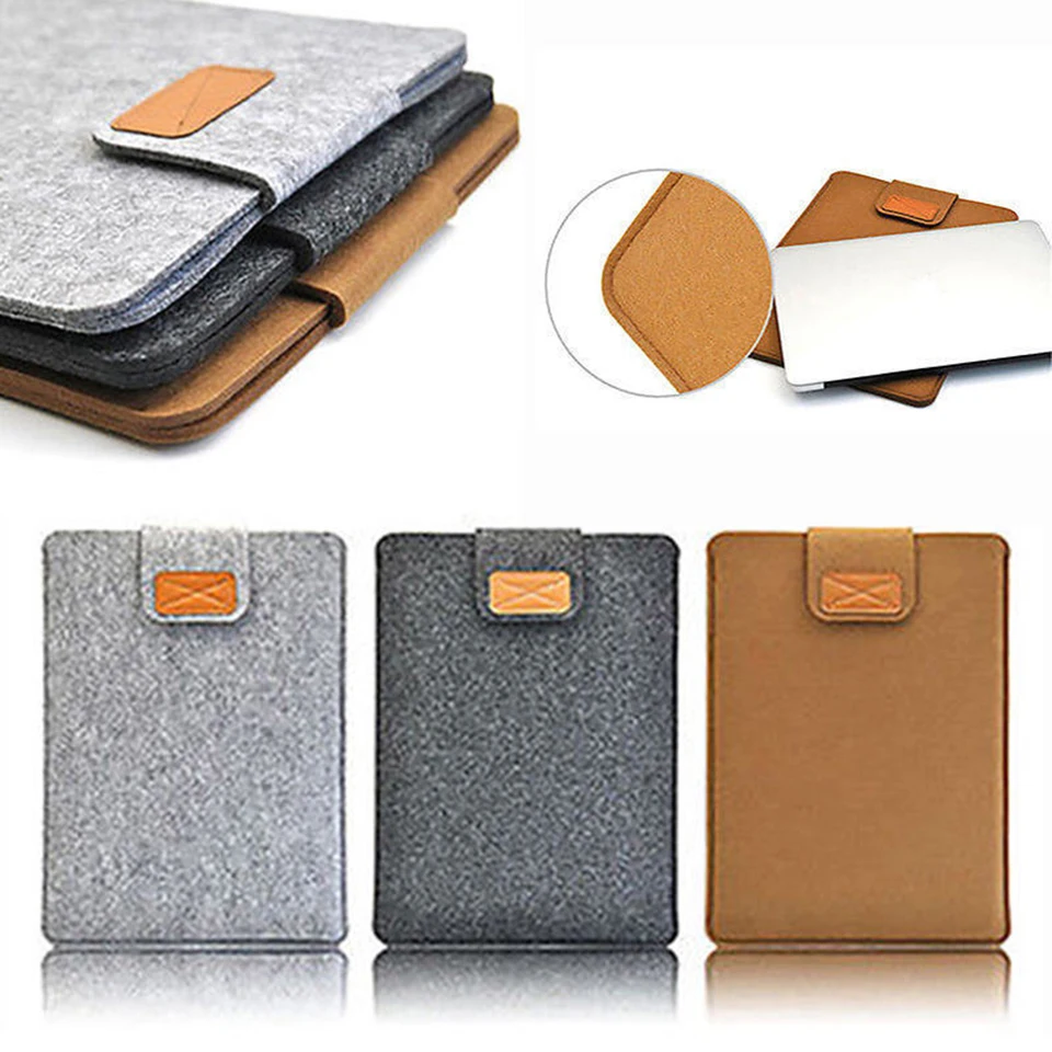 Vlnená plsná tableta rukávy 11 13 15 palcový vreckový puzdro pre notebook počítač pre kabelku s povrchovou taškou pre MacBook Pro