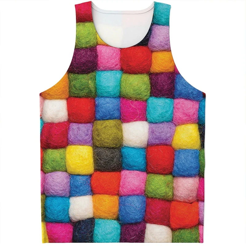 Vlnový vzor 3D Print Tank Top 2024 Noví módne muži Ženy bez rukávov vesta Harajuku Hip Hop Hop Fitness Tees Tops Tops Oblečenie
