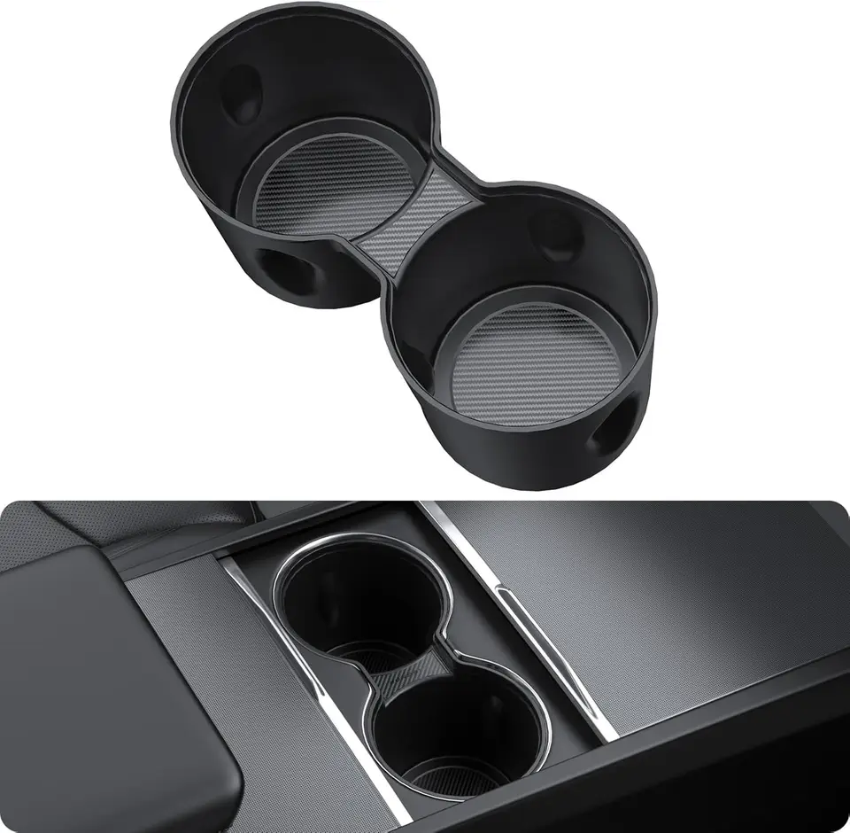 Vložka držiteľa konzoly Upgrade Center Console Pupal [Carbon Edition] [Fit Trenta Cups] pre Tesla Model 3 Highland 2024 2025