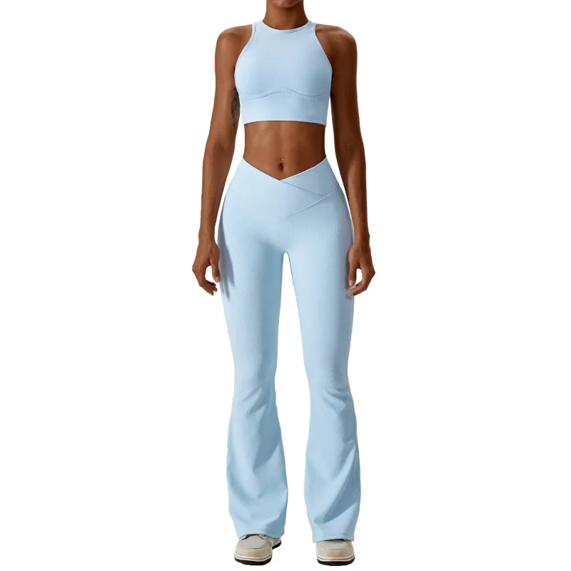 Vlákno-brušné tvarovanie vysokého pásu Krása späť jogu s rýchlym sušením push Up Raise Skinny Workout Cvičenie outfit8333