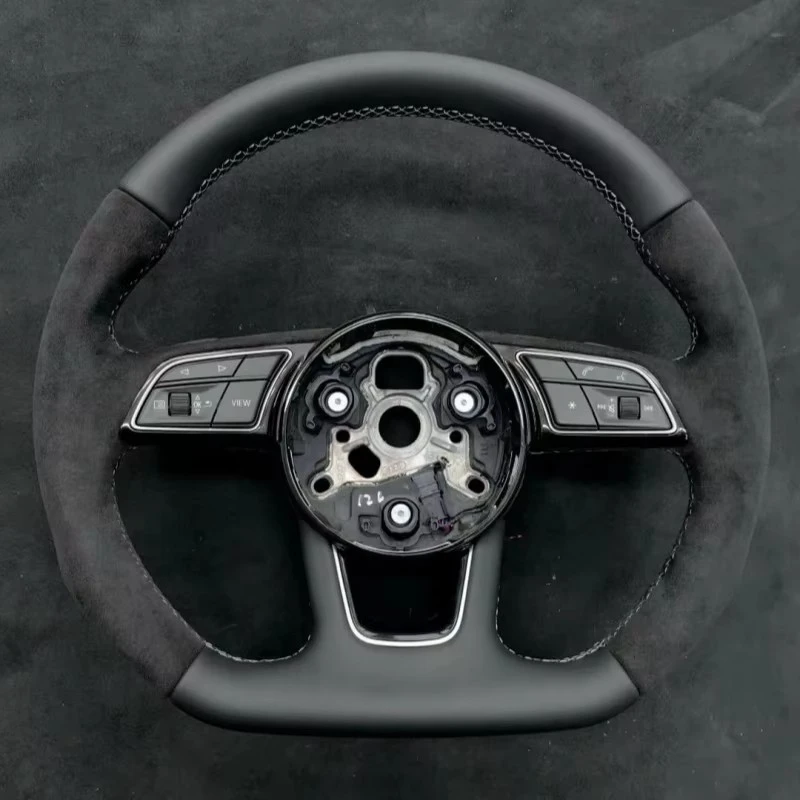 Vlákok s semišovým koženým volantom Braid pre Audi A4L A6L A3 A5 Q5L Q3 Q7 A8 TT Q2L Ručné šijacie auto na volant