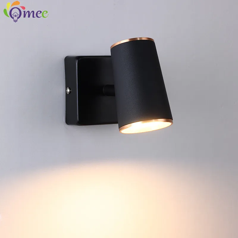 Vnútorná 7W GU10 LED stropná stena svetlo Moderný štýl Skladanie 360 ​​° Rotácia Domov Hotelová spálňa obýva