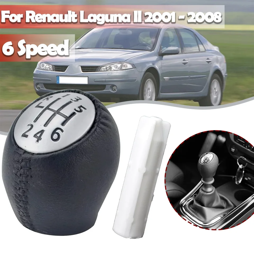 Vnútorná rukáv pre prevodovú radu pre gombík pre gombík pre Renault Laguna II 2001 - 2005 2007 2008 2008 Adaptér koženého riadidla 6 Speed