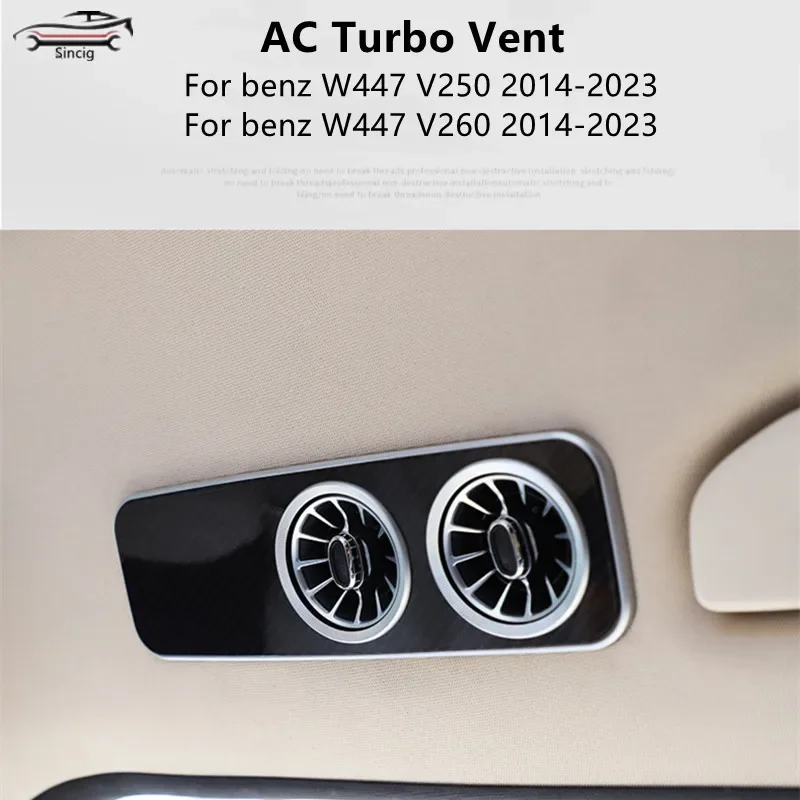 Vnútorná strecha striedavej výstupu LED klimatizácia Turbo Vent pre Mercedes Benz V trieda Vito Viano Valente W447 V250 2014-2023