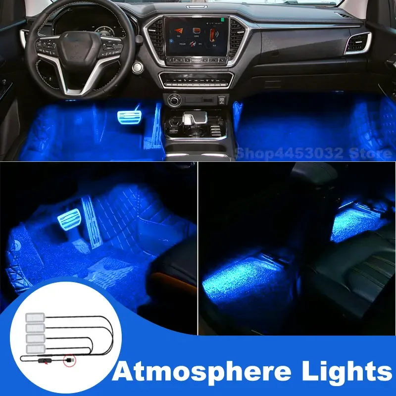 Vnútorná svetlo modrá pre Isuzu D-Max Dmax 2005 4JA1 4JB1 Nkr77 NKR55 USB Foot Light Light so spínačom