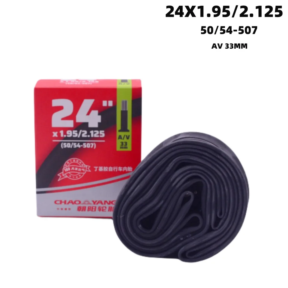 Vnútorná trubica na bicykli Chaoyang 24inch 50/54-507 AV 33 mm pre BMX Skladacie bicykle pneumatiky MTB 24x1.95/2,125 TIRES TIRES TREA