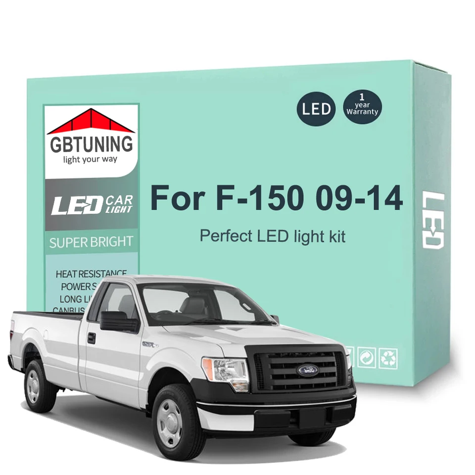 Vnútorná žiarovka LED 13PCS pre Ford F-150 F150 2009 2010 2012 2012 2013 2014 2014 Canbus Dome Lapset Plate Lamp Auto príslušenstva