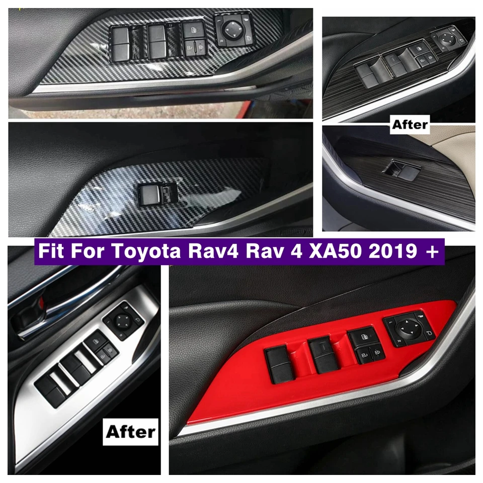 Vnútorné dvere lakťové lakťové lakťové okno Vyzdvihnutie tlačidla Ovládací spínač panela Tink Tink Fit for Toyota Rav4 Rav 4 XA50 2019 - 2024