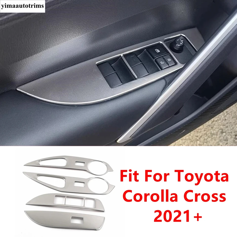 Vnútorné dvere lakťové lakťové okno okenné sklo zdvíhacieho spínača dekorácie Kryt obkladov príslušenstvo pre Toyota Corolla kríž XG10 2021 - 2024