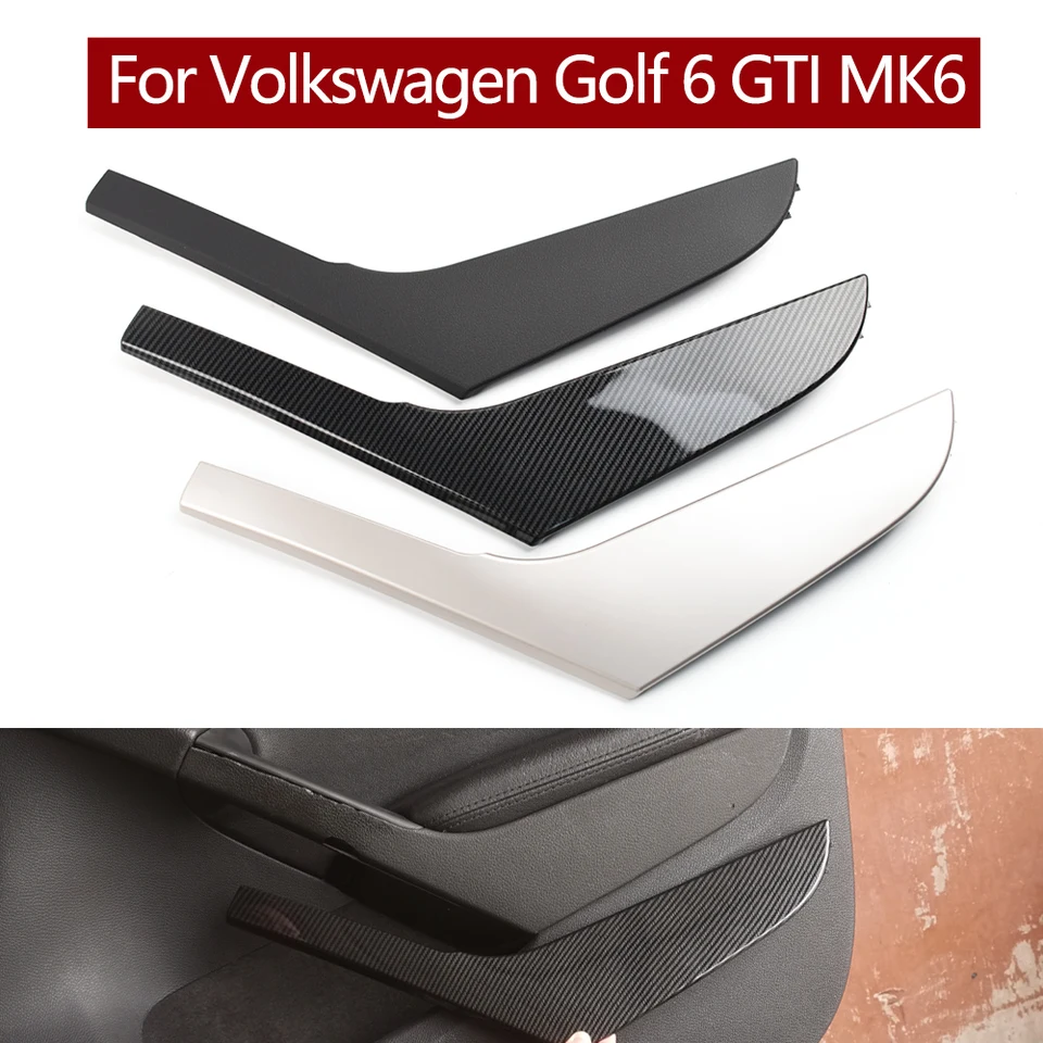 Vnútorné dvere vozidla vľavo vľavo pull rukoväť obklad pre Volkswagen VW Golf 6 GTI MK6 2009 2010 2010 2012 2013 2014 5K4868039A82V