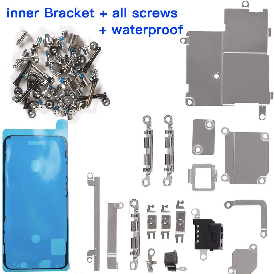 Vnútorné príslušenstvo pre iPhone x xs xr 11 12 Mini Pro Max Držiak kovového držiaka s plnou skrutkou nastavenou vodotesnou výmenou