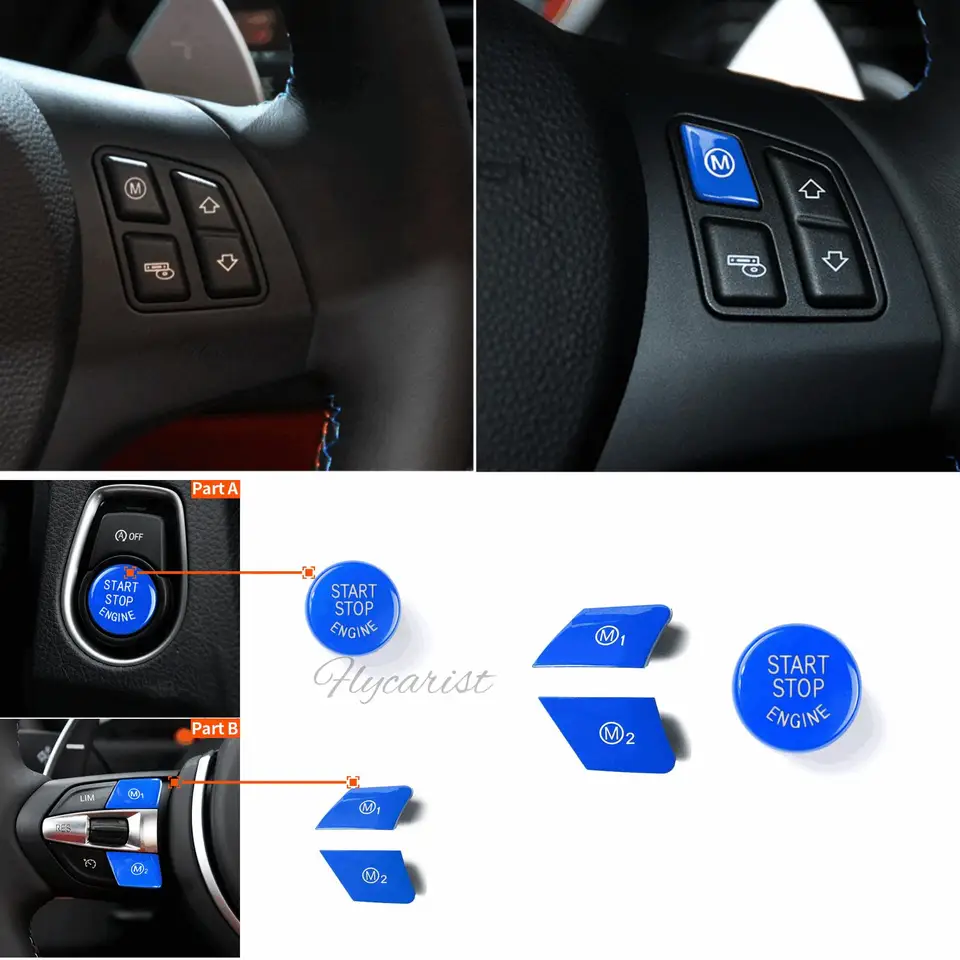 Vnútorné čalúnenie modrého krytu volantu pre BMW M2 F87 M3 F80 M4 F82 F12 X5M X6M